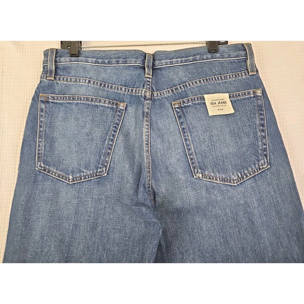 Outerknown ~Men's 33×30~ Blue Denim Sea Jeans The Dunes Straight Organic Cotton. - Picture 9 of 16